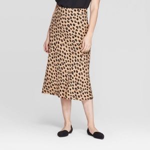 Target Leopard Cheetah Mid Skirt